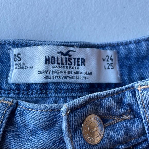 Hollister Curvy High-Rise Mom Jeans 24 Waist - Picture 2 of 4